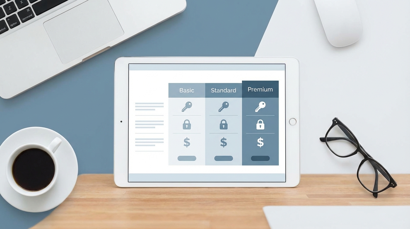 Comparison chart of Locksmith pricing plans